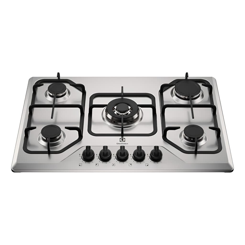 Cooktop 5 Bocas Gas Bivolt Quadri Inox 75x52cm - Electrolux