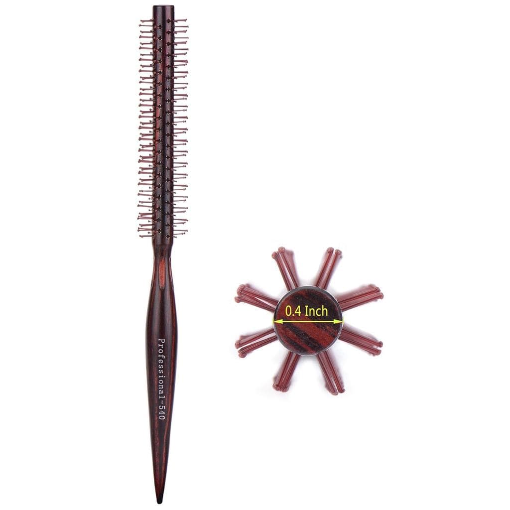 Escova de Cabelo Redonda Pequena Mini PERFEHAIR com Cerdas de Nylon, Escova de Cabelo para Secagem e Estilo de Cabelo Cu