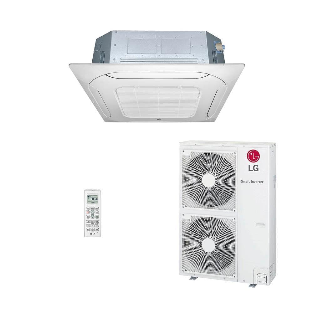 Ar-condicionado split cassete LG Inverter 60.000 BTUs branco com controle remoto