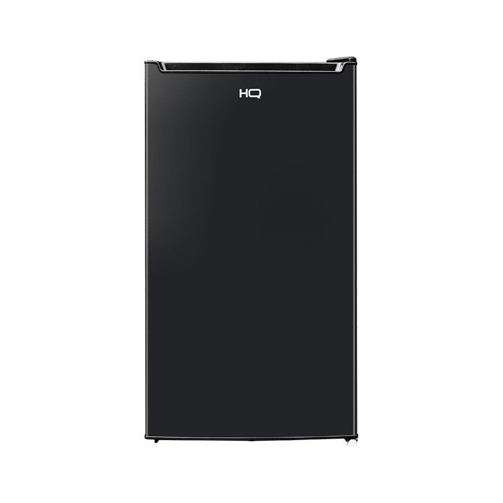 Frigobar HQ 95 Litros Preto HQ-95FB 220V - Frigobar vertical preto com logotipo branco HQ