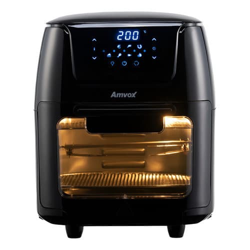 Fritadeira Elétrica Air Fryer Amvox 12L 1700W com Painel Digital e Suporte para Frango