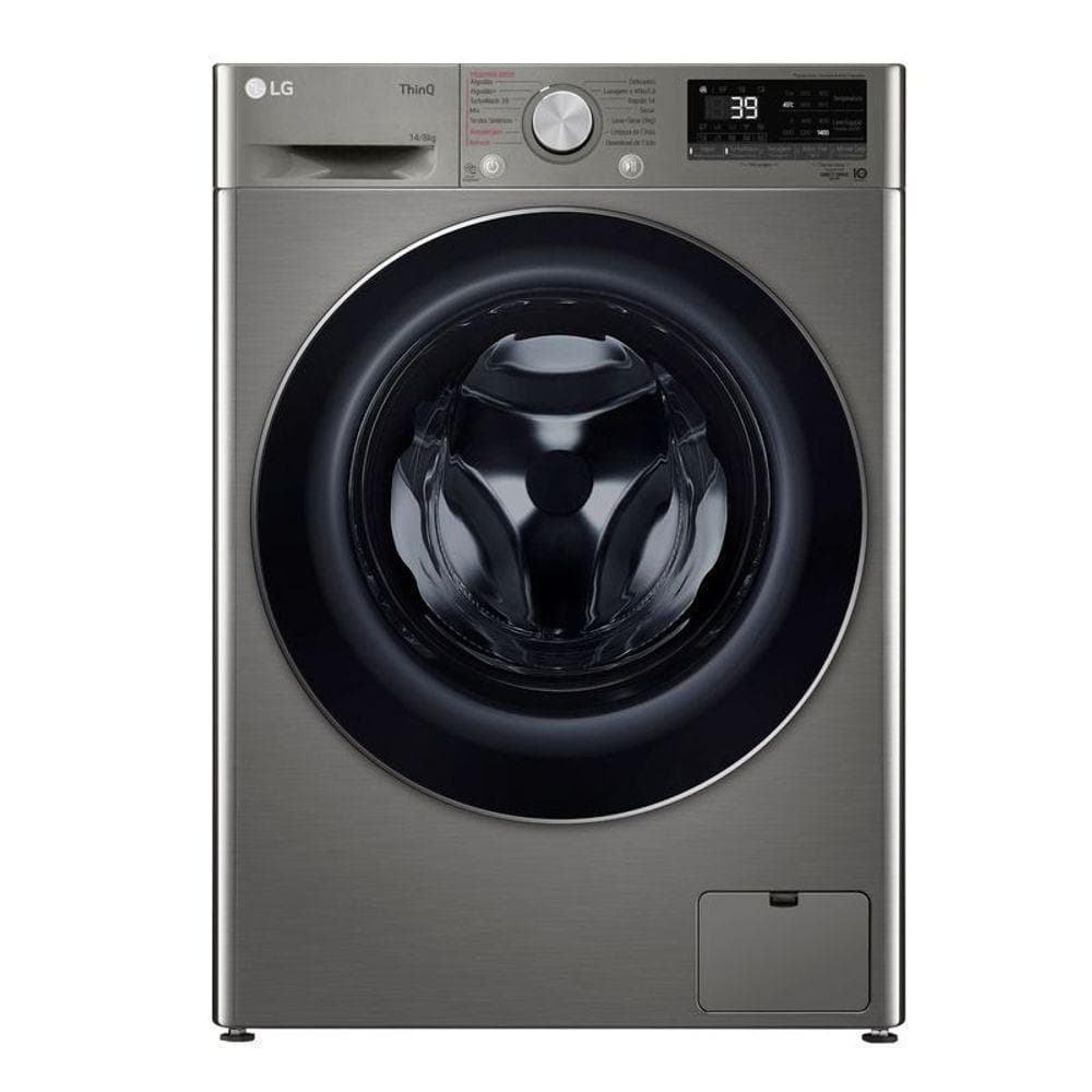 Lava e Seca Smart LG VC2 14kg Inox Look com Inteligência Artificial AI