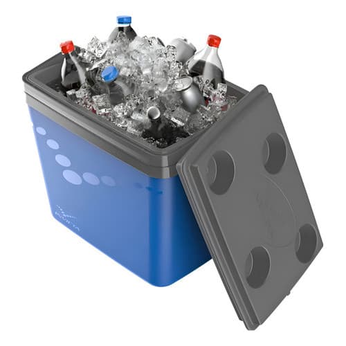 Caixa Térmica cooler Azul 34qt 32l Texturizada Invicta Incess Blue