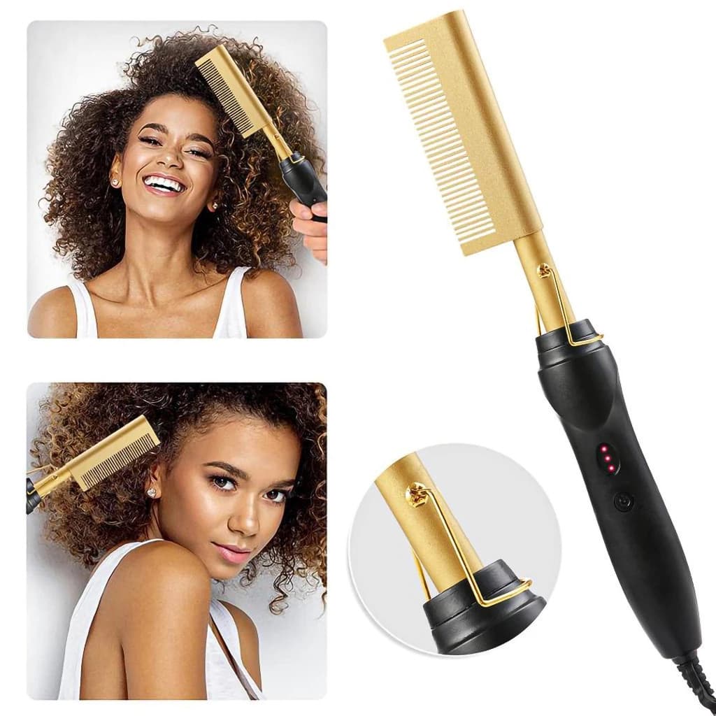 Pente Elétrico Alisador Cabelo Aquecimento Milti-fucional Chapinha Artiga