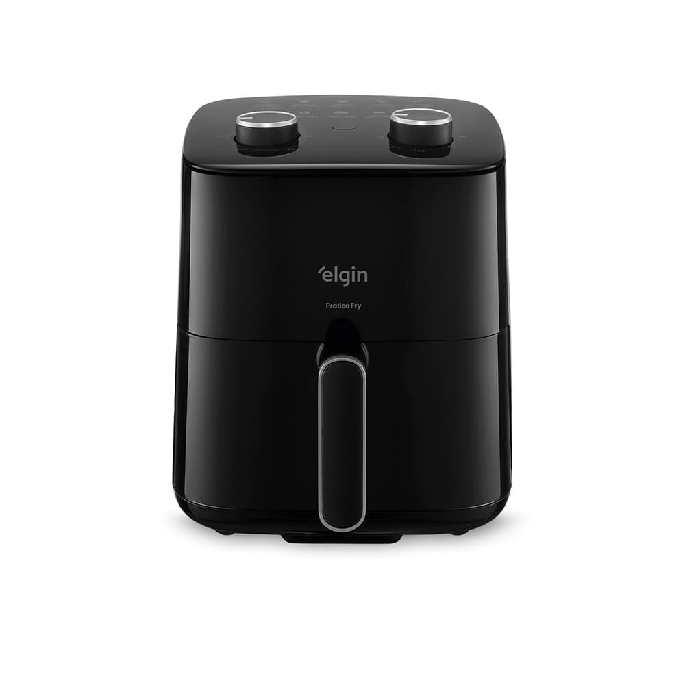 Fritadeira Air Fryer Pratica Fry 3,7 Litros 110V 1.400W Preta Cuba Quadrada e Grelha Removível