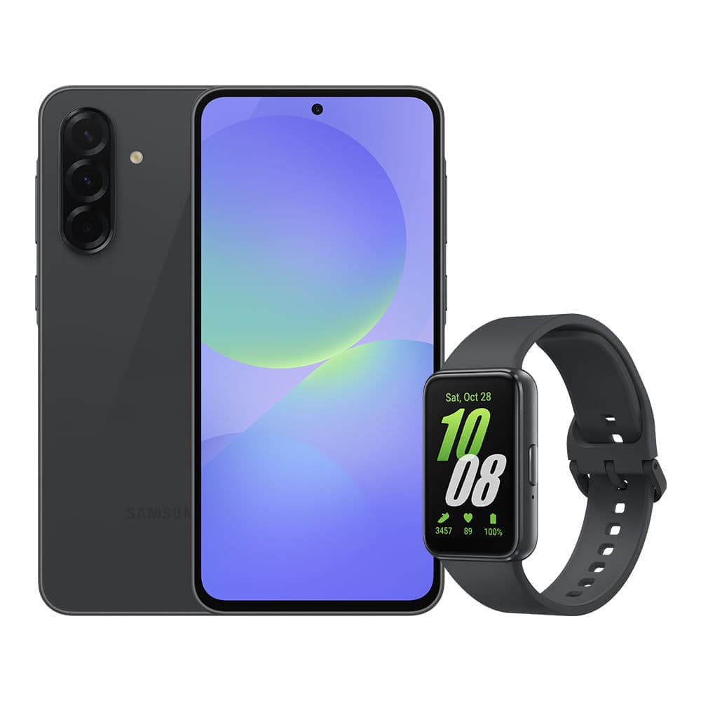 Smartphone Samsung Galaxy A36 5G 256GB preto e smartwatch Galaxy Fit3 grafite