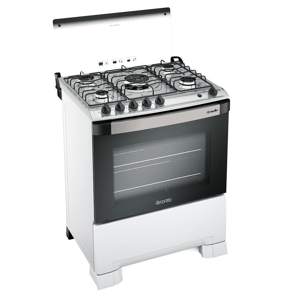 Fogão 5 Bocas Mueller Decorato G3 e Mesa de Inox