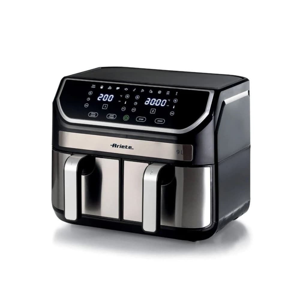 Fritadeira Air Fryer Dupla Ariete 9L 4625 Metal com Painel Digital - 2 Cestos 4,5L