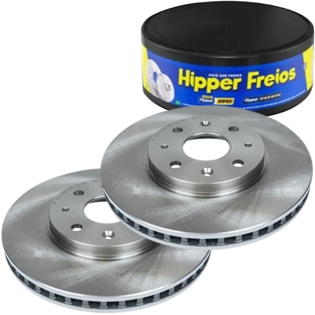Par Disco de Freio Dianteiro Ventilado Hipper Freio BYD Dolphin GS / Plus 2024 2025 2026