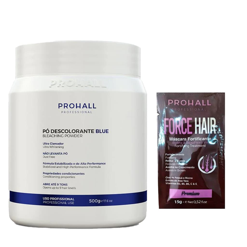 ProHall - Pó Descolorante Azul Ultra Abre até 9 tons 500g