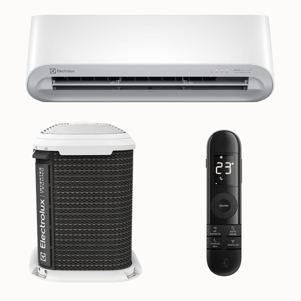 Ar Condicionado Split Electrolux Color Wi-Fi Inverter 18.000 Btus Frio 220v R-32 com controle remoto e suporte para unidade interna