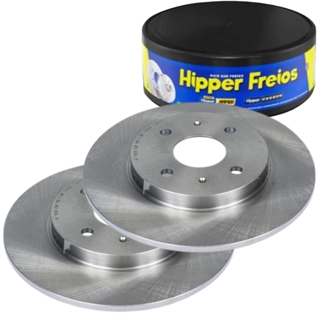 Par Disco de Freio Traseiro Sólido Hipper Freio BYD Dolphin GS / Plus 2024 2025 2026