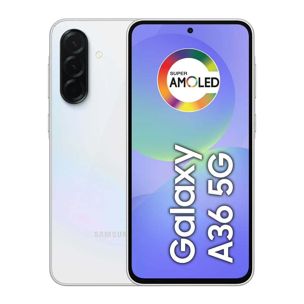 Smartphone Samsung Galaxy A36 5G Branco 128GB, 6GB RAM, Câmera Tripla até 50MP, AMOLED 6.7", IP67, NFC, AI Snapdragon 6
