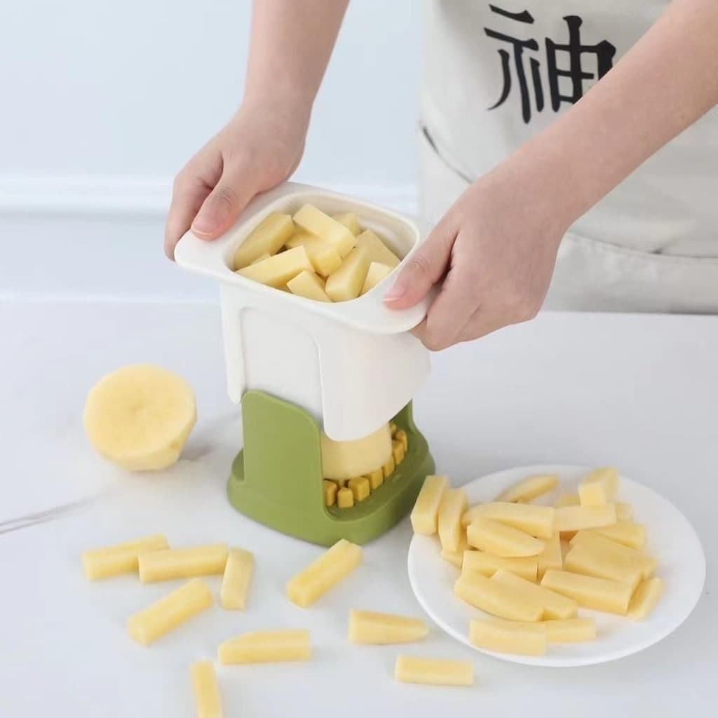 Cortador Picador Fatiador De Legumes Frutas Em Cubos Manual
