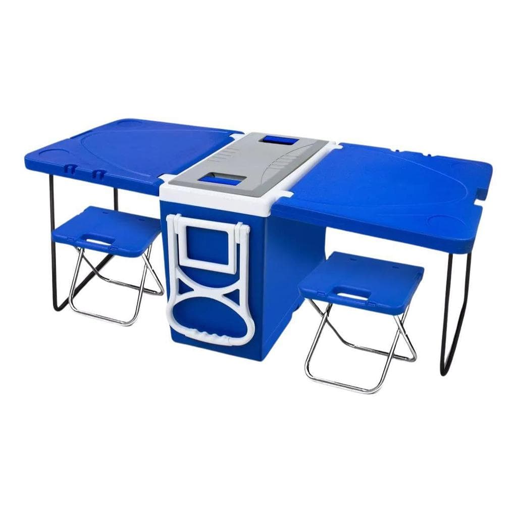 Caixa Termica De Praia Bebidas 32L 5 Em 1 Azul Arqplast