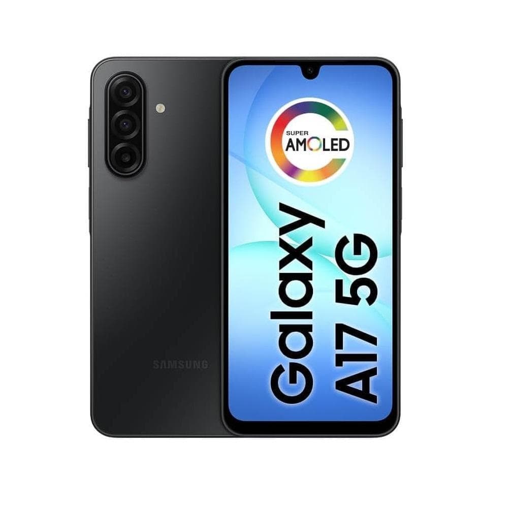Smartphone Samsung Galaxy A17 5G 256GB 8GB RAM Preto com tela AMOLED e câmera traseira tripla