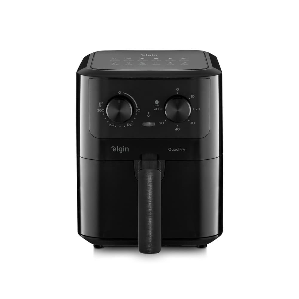 Fritadeira Air Fryer Elgin 8 Litros Preta com Grelha Removível