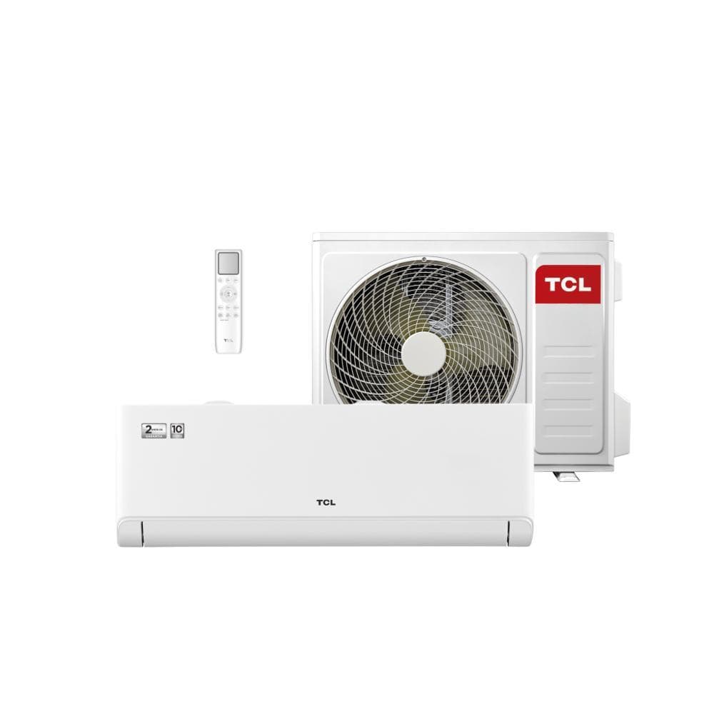 Ar Condicionado TCL 18000 BTUs Split Hi Wall Inverter, unidade externa e interna brancas
