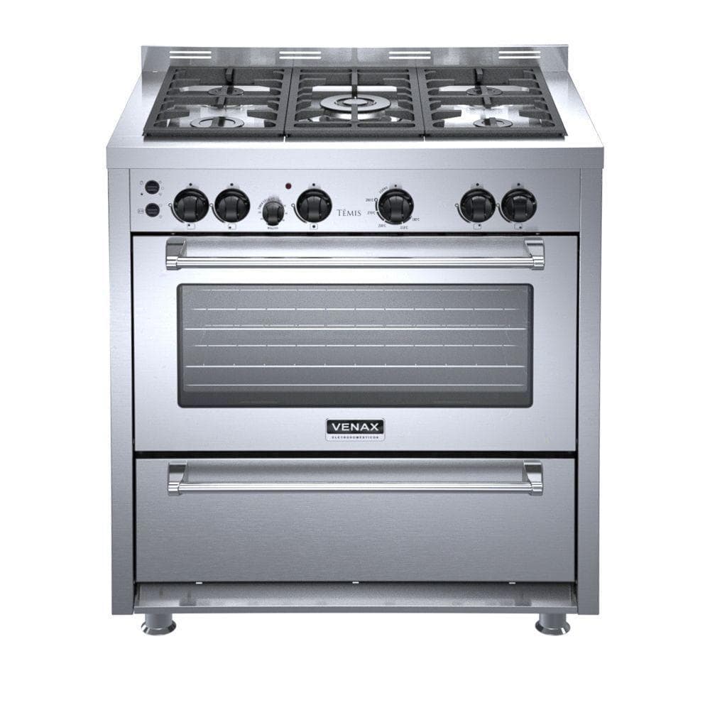 Fogão 5 Bocas Venax Temis A Gás Mesa De Inox 220V