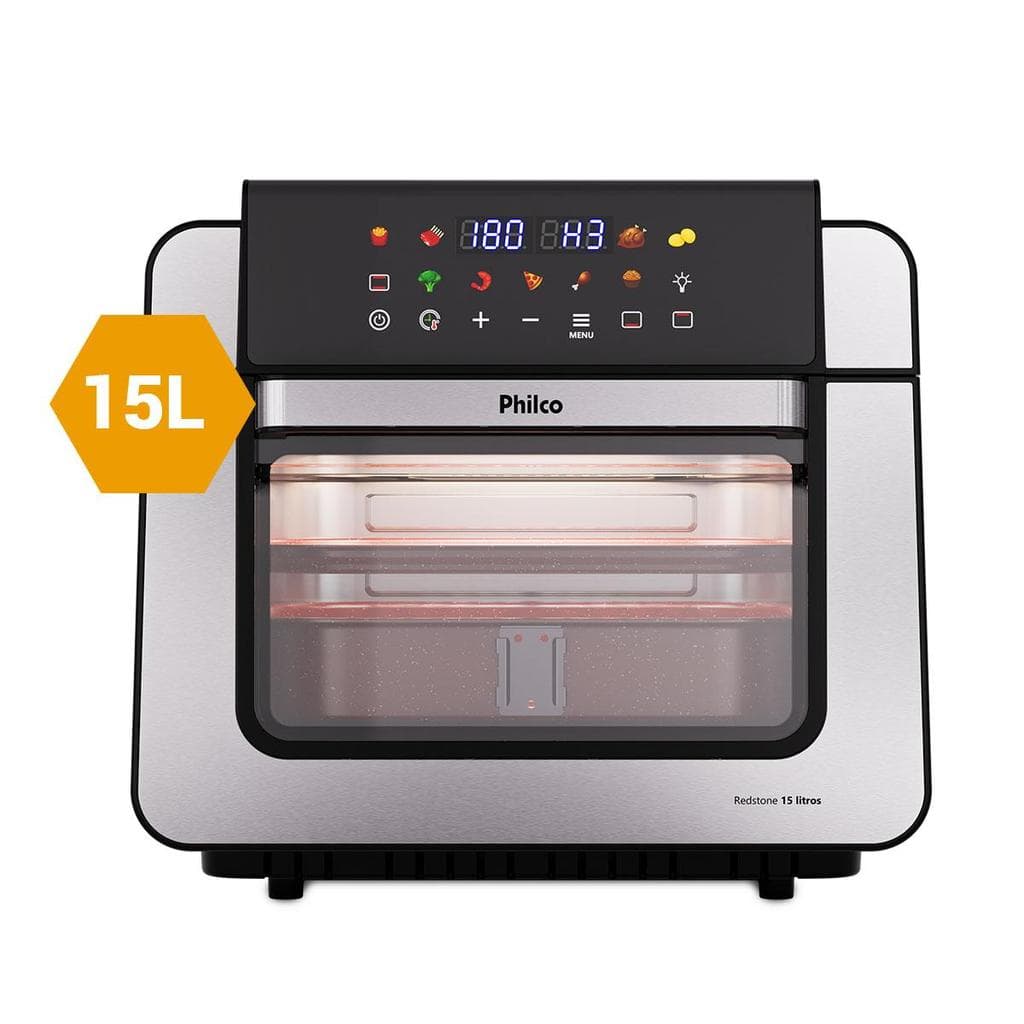 Fritadeira Elétrica de Ar Philco 15L Dupla Resistência 1800W