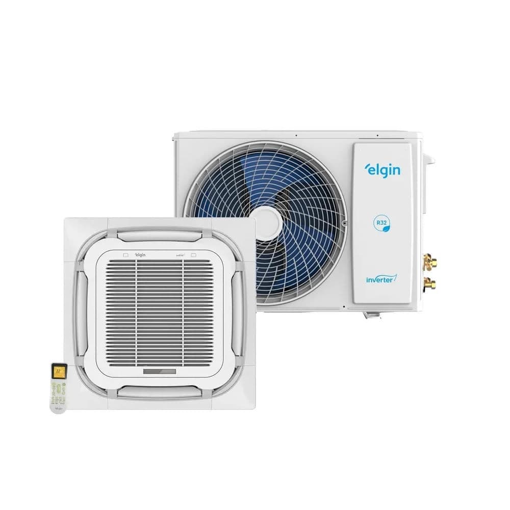 Ar Condicionado Split Cassete 4Vias Inverter Elgin 24000BTU/h Frio Plus Monofásico 45KDFI24C2NA 220V