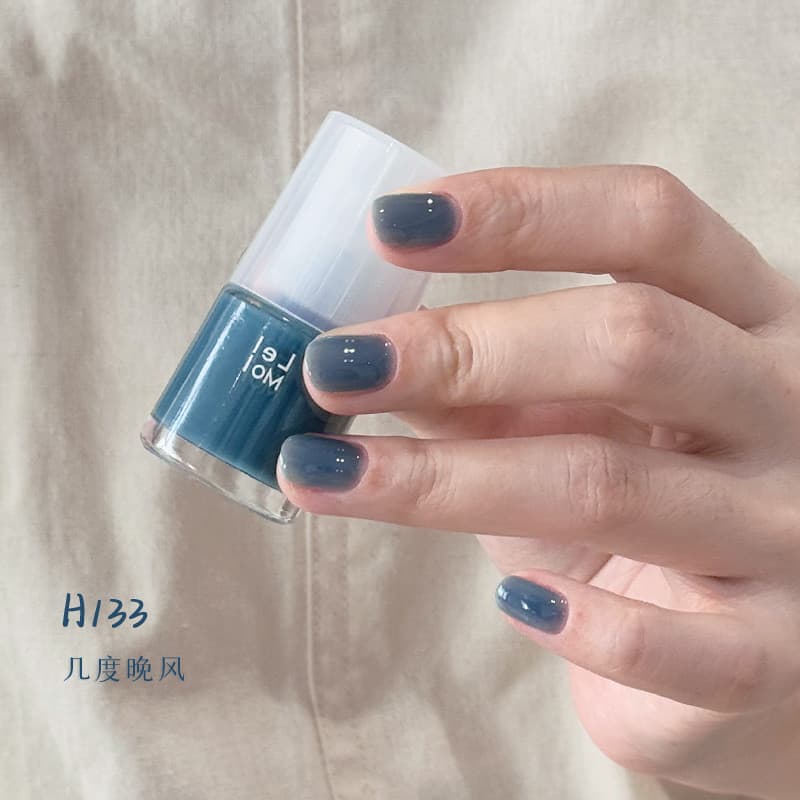 Lelmol cinza azul esmalte sensação fresca gelo transparente fumaça cinza azul cinza escuro azul à base de água sem cozim