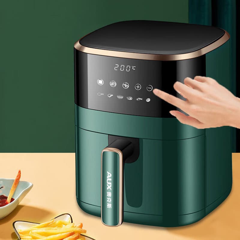 Fritadeira AUX Air Doméstica de Grande Capacidade Multi-Funcional Fritadeira Elétrica Inteligente Pequeno Eletrodoméstic