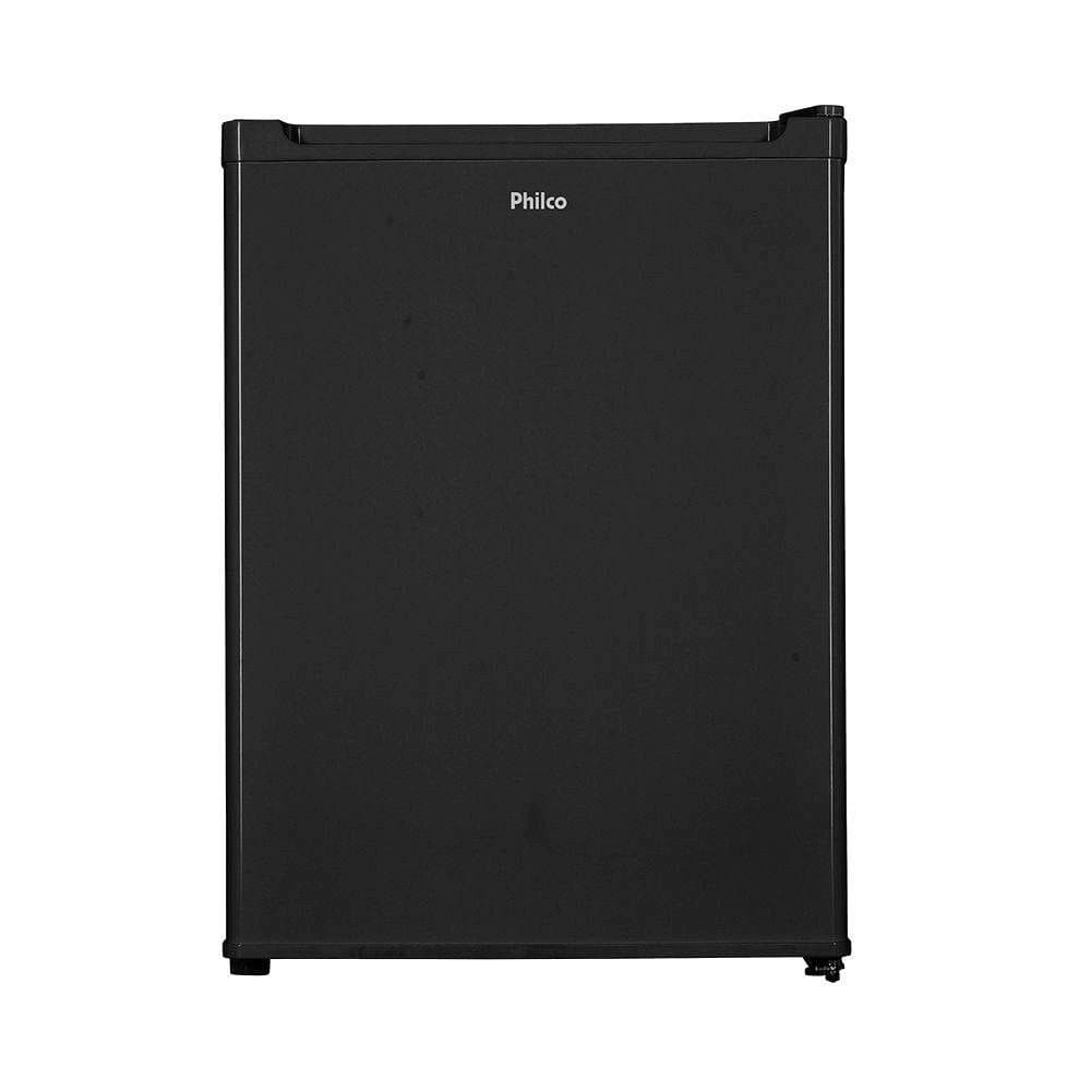 Frigobar Philco 68 litros preto com porta fechada