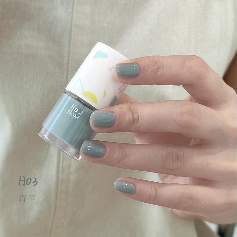 Lelmol esmalte 2025 outono inverno nova baixa saturação cinza verde azul à base de água sem cozimento de secagem rápida 