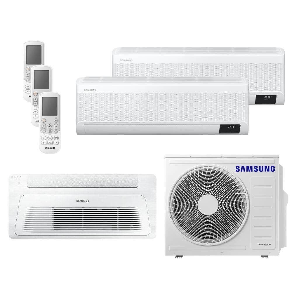 Ar Condicionado Multi Tri Split HW e K7 Samsung Wind Free 24000 BTU Quente e Frio Inverter R410 220V