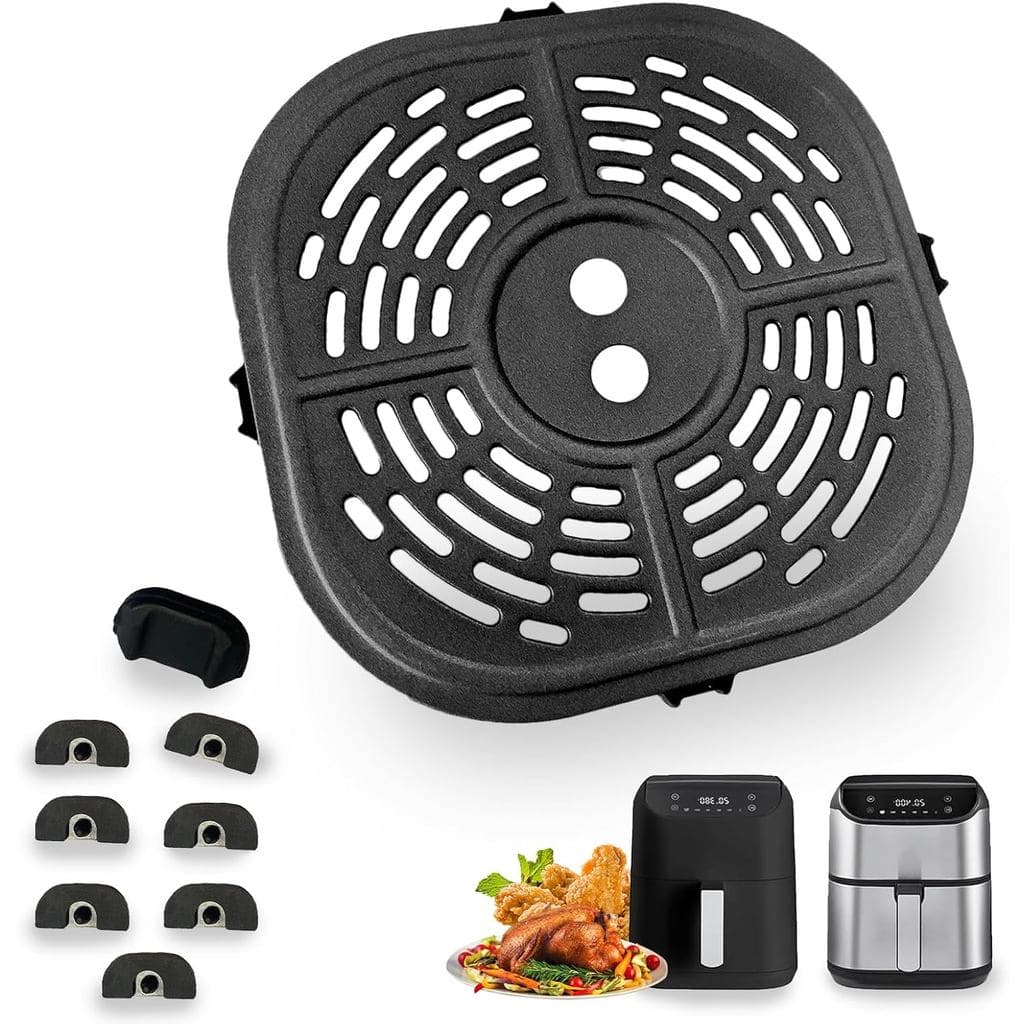 Bandeja de Fritadeira a Ar Quadrada ALJ para Fritadeira Digital Bella Pro Series 6QT, Panela de Grelha Antiaderente Atua