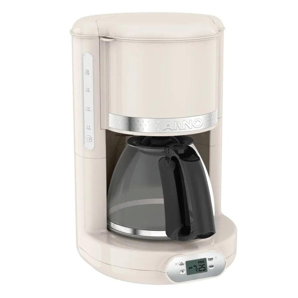 Cafeteira Elétrica Programável Soleil 1,25L 25 Xícaras 1000W 110V Marfim - Arno