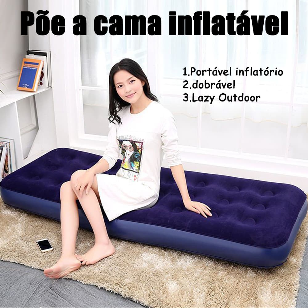 Colchão Inflável Cama dobrável Colchão Colchão de ar à Prova de explosão Design para favo de mel Macio e pele amigável