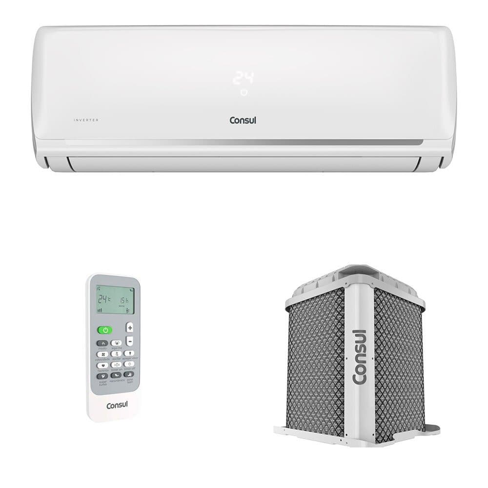 Ar-condicionado split Consul CBR09CB Inverter Reverso 9000 BTUS branco com controle remoto