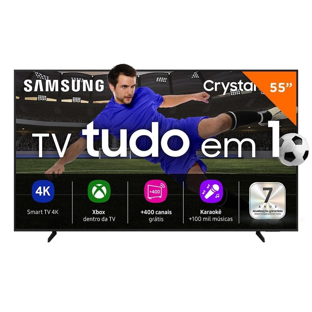 Smart TV 55 Polegadas Samsung Crystal UHD 4K - UN55U8100 2025