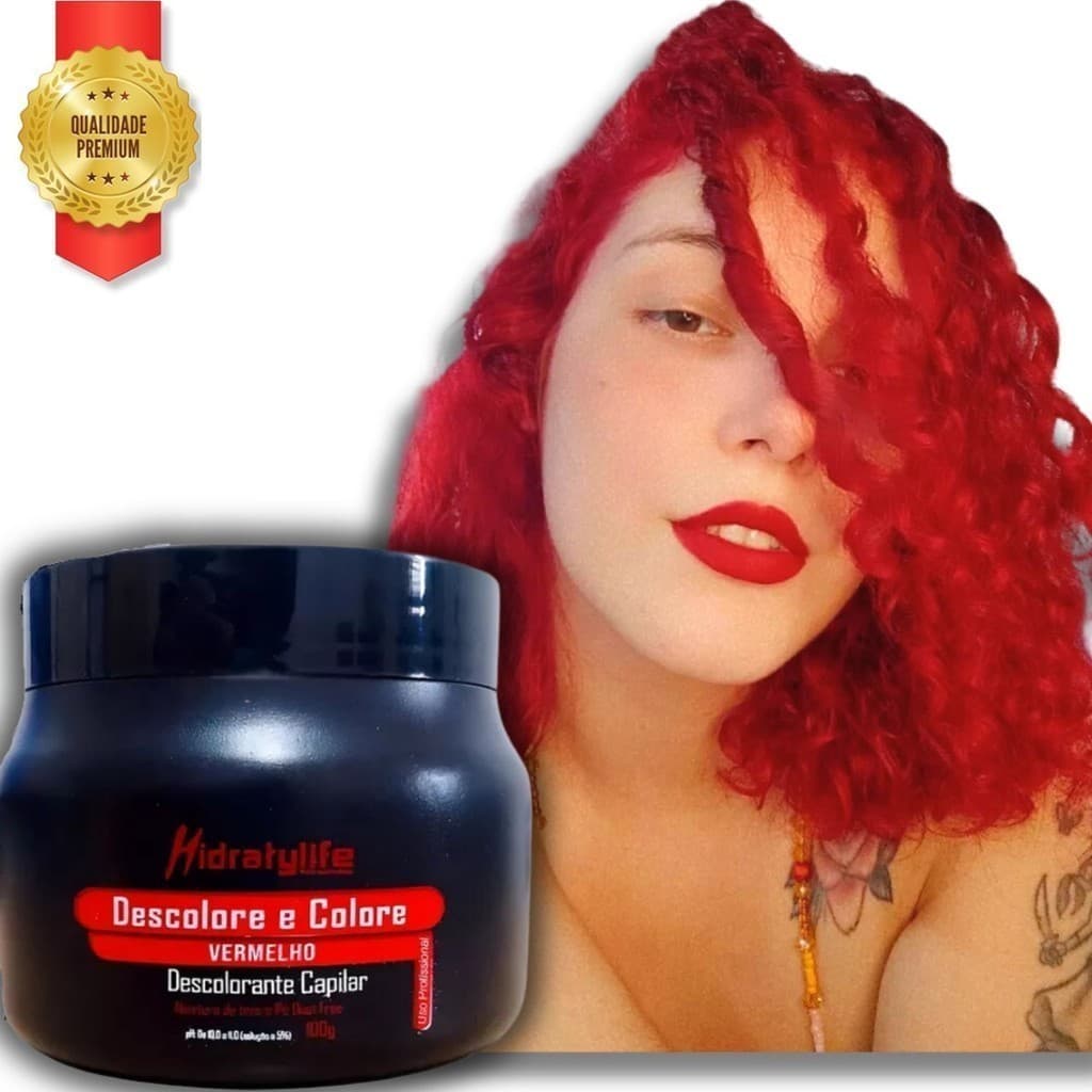 Transforme Seu Visual com o Pó Descolorante para Cabelo Vermelho | Cores Vibrantes e Duradouras