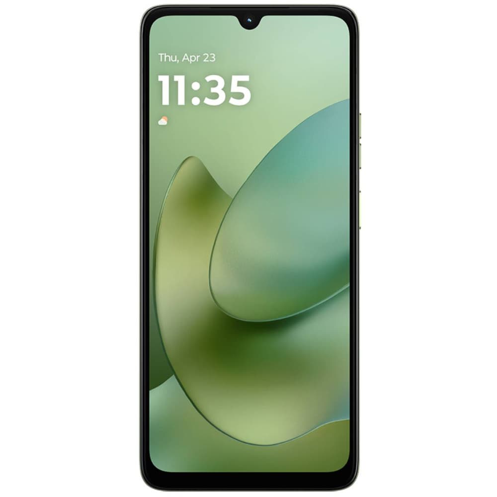 Smartphone Moto G06 com tela gota verde e azul