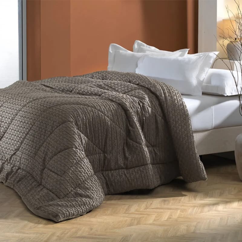 Edredom Solteiro Blend Sense Copacabana Altenburg cinza em cama de solteiro