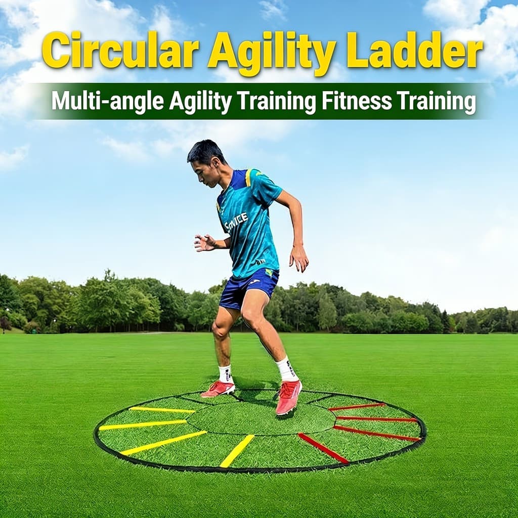 Escada de Agilidade Circular |   Equipamento de Treinamento de Agilidade Multiângulo, Escada de Corda Dobrável, Círculo 