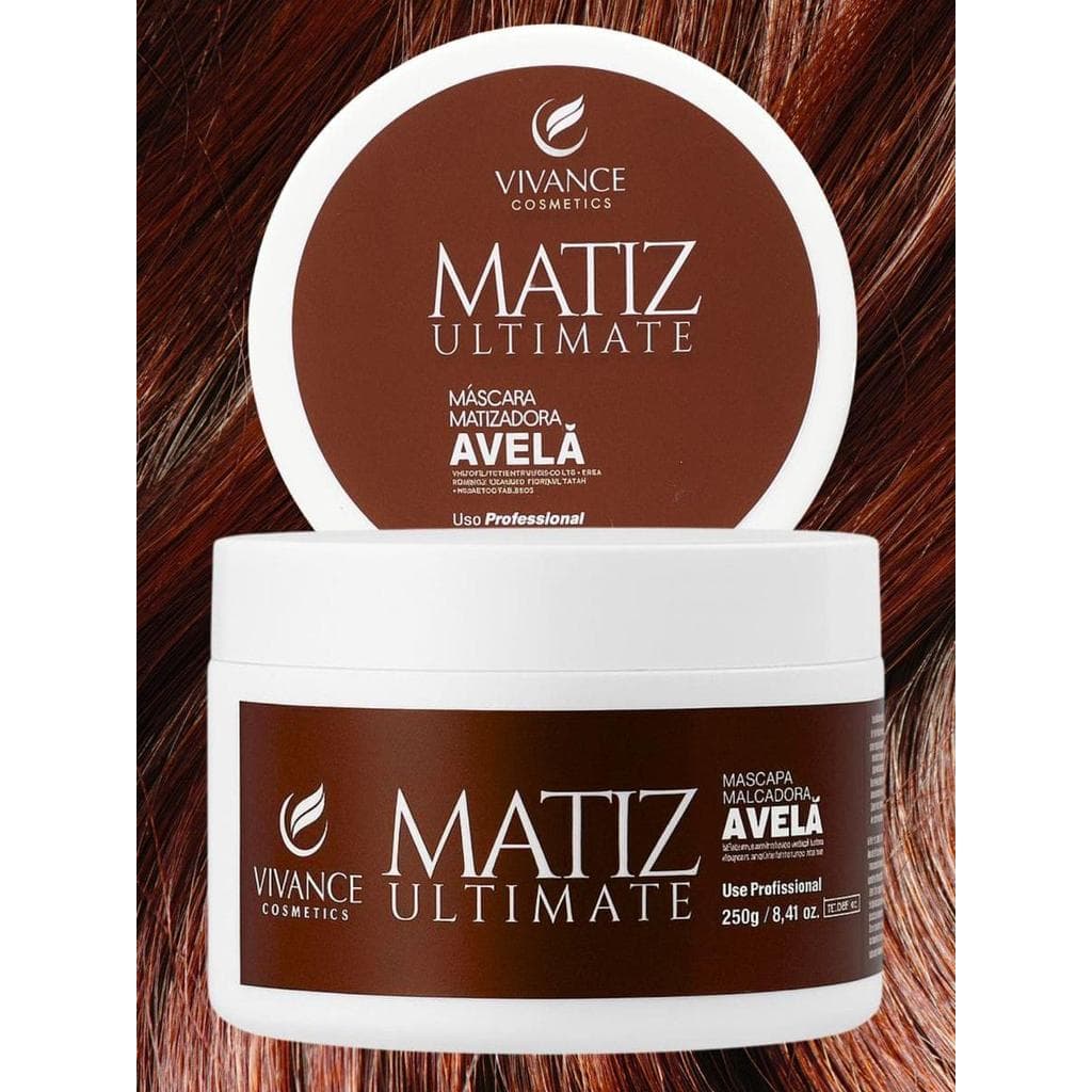 MASCARA TONALIZANTE MATIZADORA MATIZ ULTIMATE COR AVELÃ 250G CABELOS CHOCOLATE VIVANCE COSMETICS