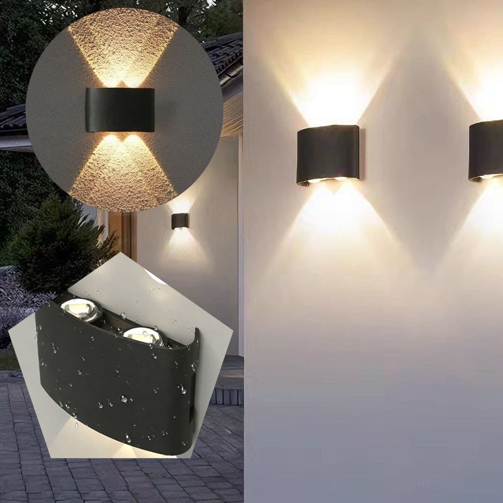 Arandela Luminaria Meia Lua Externa Interna 4 leds 6 Leds 8 leds 10 leds Branco Quente