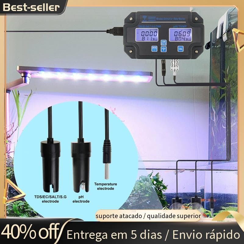 Medidor de pH e EC para hidroponia com desconto de 40%