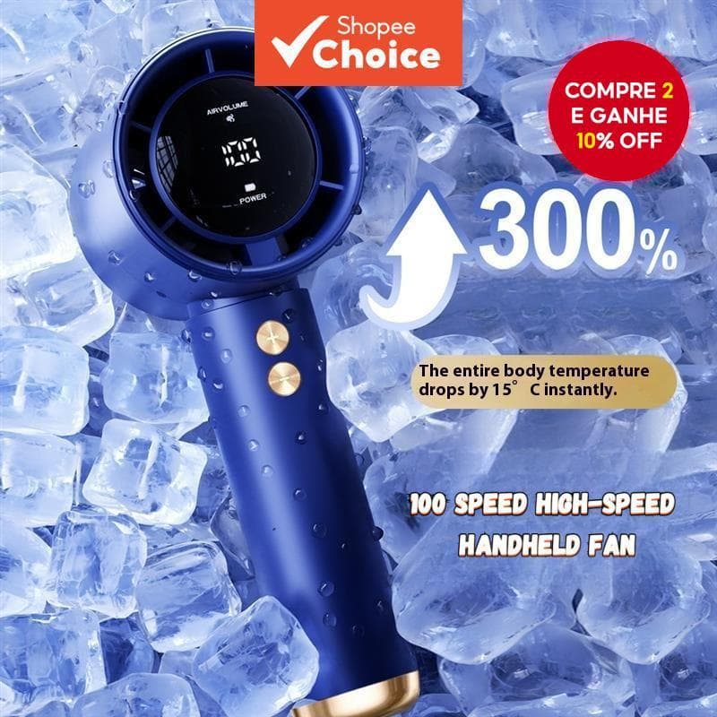  Ventilador Portátil de Alta Velocidade 100 USB Mini Recarregável Turbo Pequeno Ventilador de Mesa Ventilador Elétrico