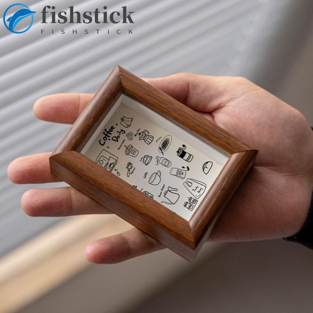FISHSTICKA 2 Peças De Molduras Antigas , Mini Porta-Retratos Feito À Mão De 3 Polegadas , Suportes De Exibição Rústicos 