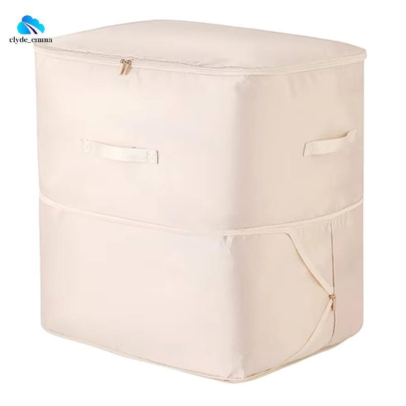 Saco de armazenamento de compressão bege para edredom e roupas