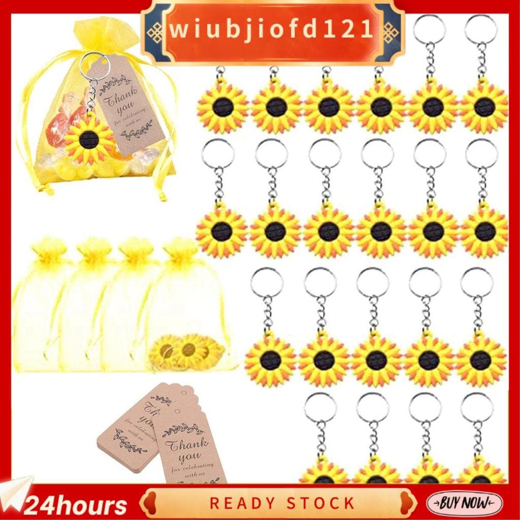 30 PCS Chaveiro De Girassol Conjunto De Lembrancinhas Com Tema Chaveiros Para Aniversários , Casamentos , Chás De Bebê E