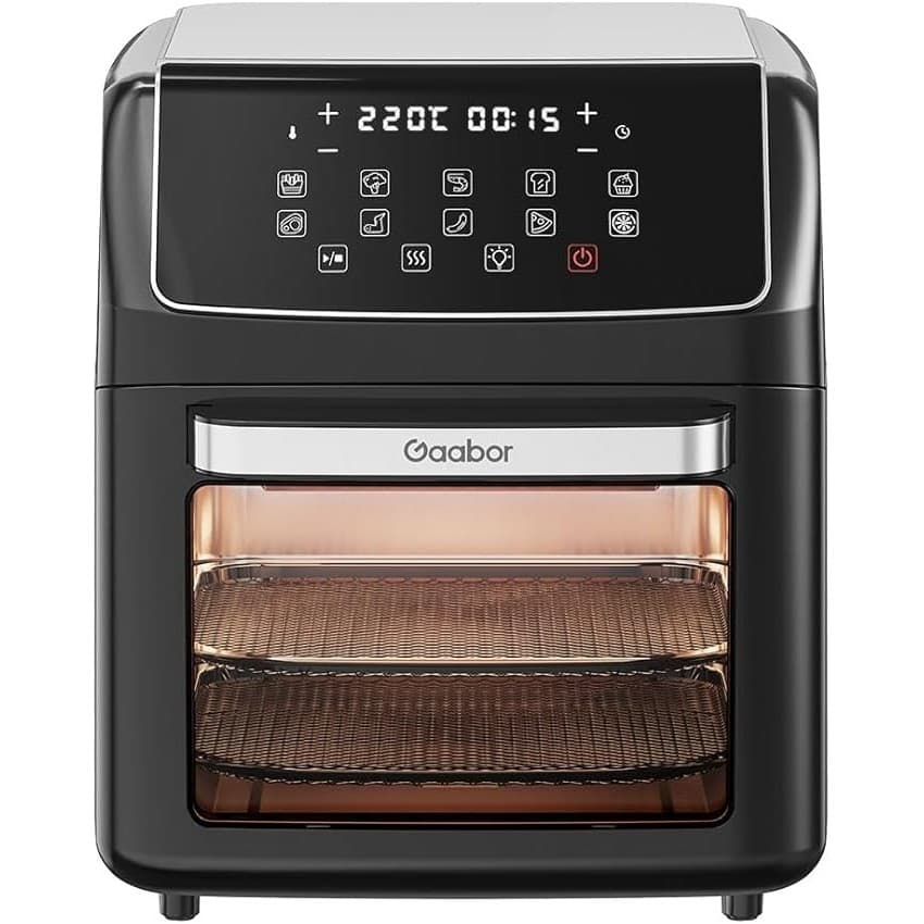 Fritadeira elétrica de ar quente com forno Gaabor AF-120T01, 12L, 220V, preto e prata