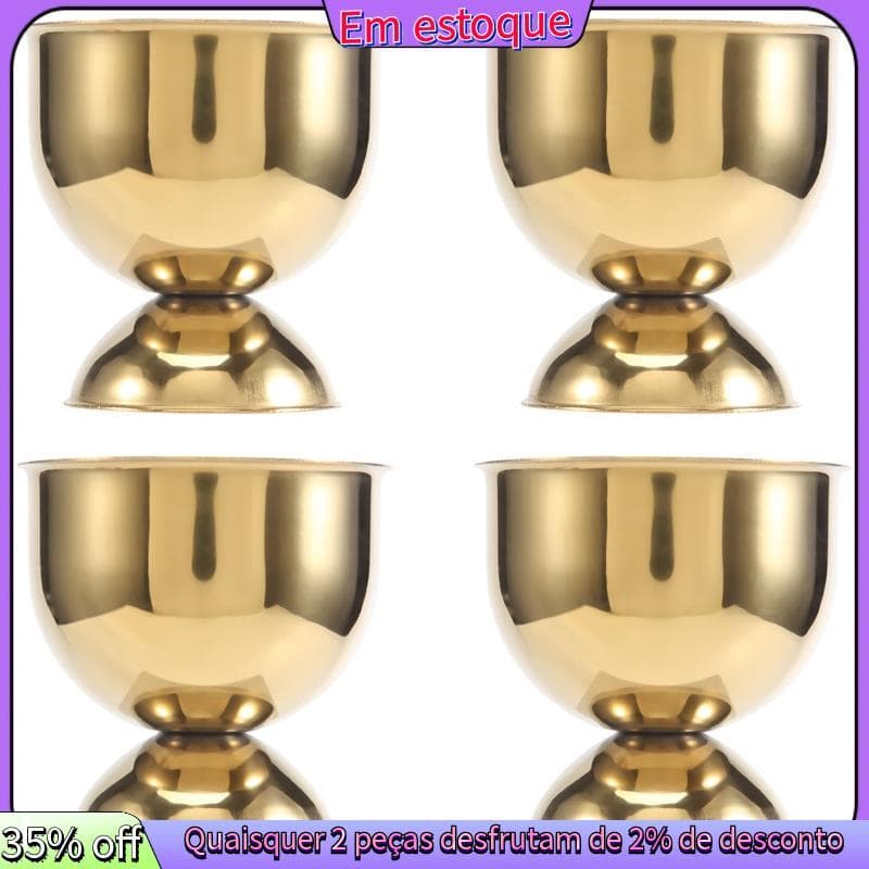 Conjunto de copos de ovo de aço inoxidável dourado com desconto promocional