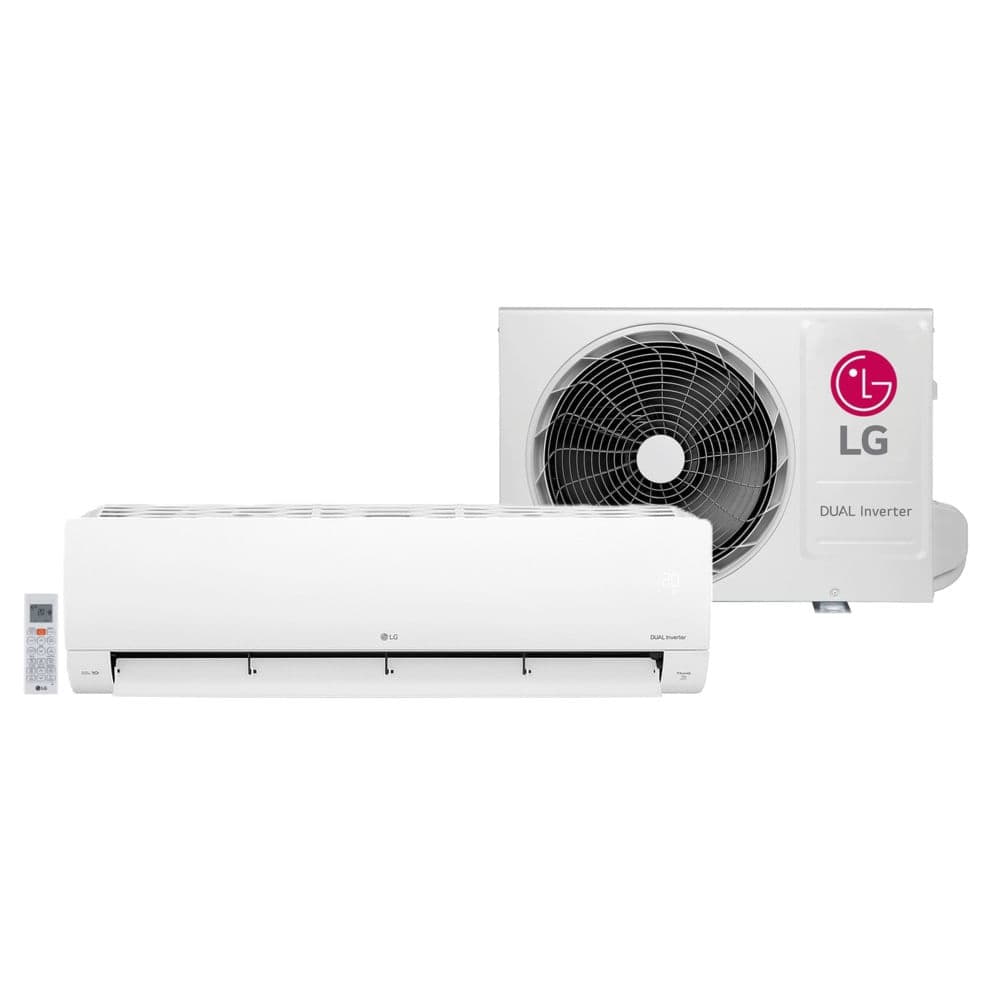 Ar condicionado split LG AI Dual Inverter Voice 9000 BTU/h quente e frio branco