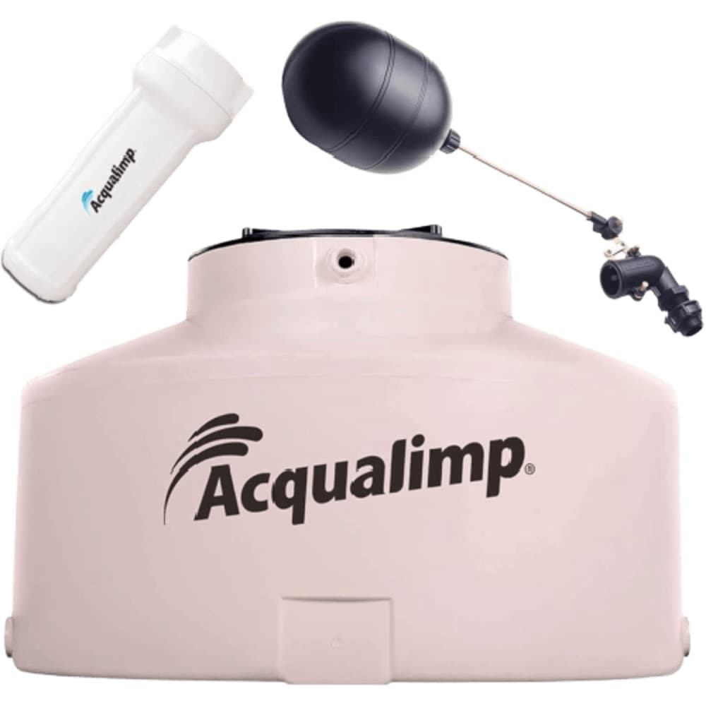 Caixa d'água branca com bóia e filtro Acqualimp, 1000 litros, 500132